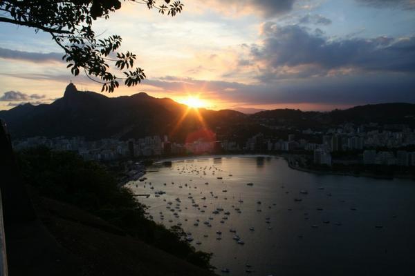 Sunset over Rio de Janiero