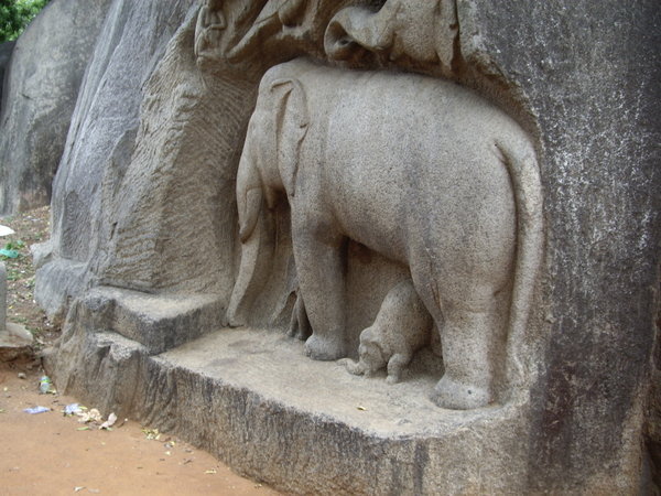 Close up of carving