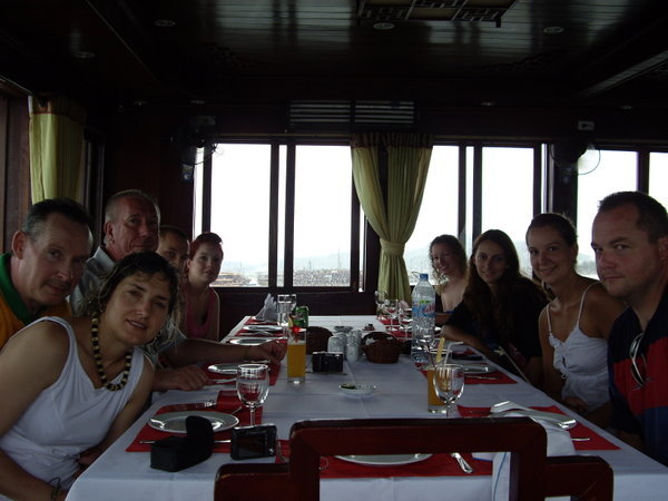 Lunch on boat