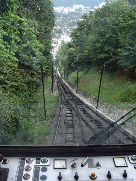 Tram up the side of Penang Hill