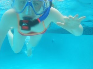 Rachel underwater