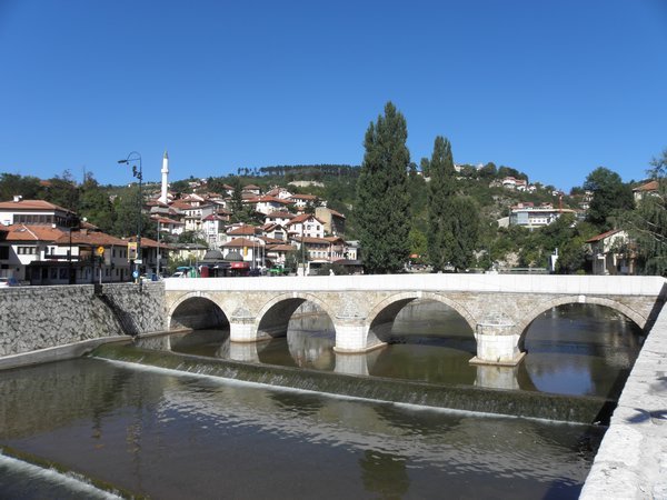 Pretty view of a bridge in Sarajevo