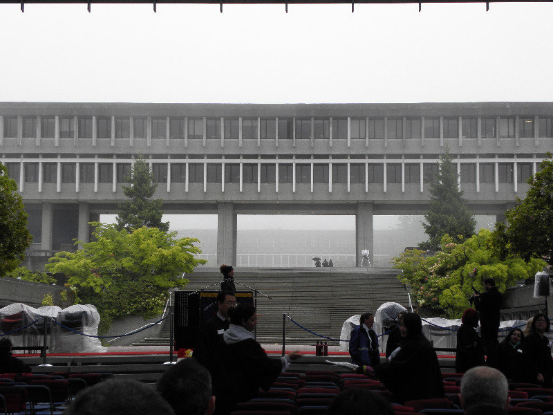 A Foggy Graduation Day at SFU