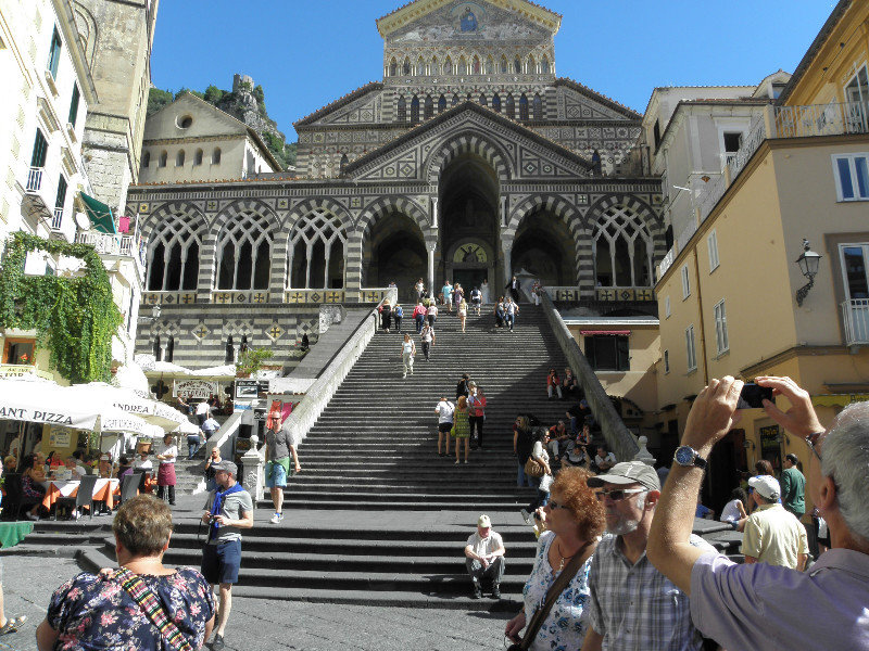 Massive church in the town of Amalfi