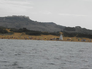 Ramla Bay, where we spent many days swimming!