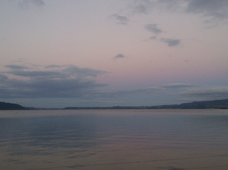 Lake Rotorua at sunset