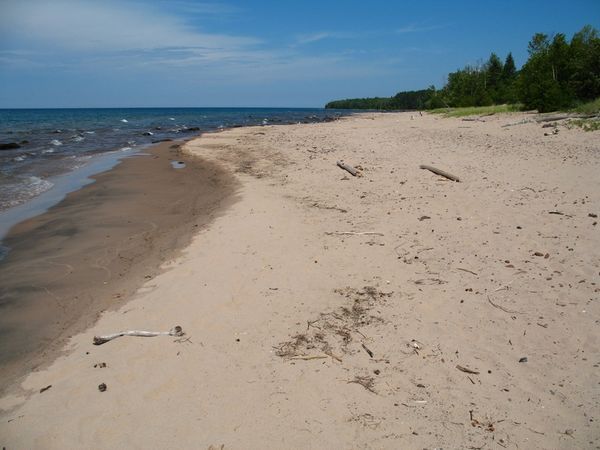 Lake Superior beach.