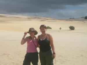 me, sara and a sandblow!