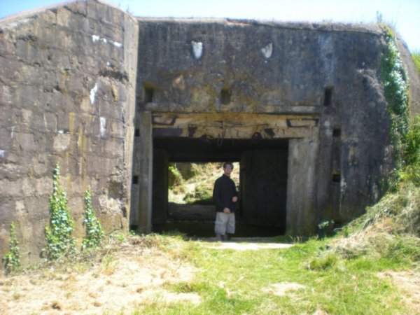 Ev at a WWII gunners bunker