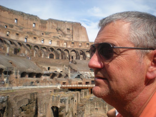 Dad at the Colosseum