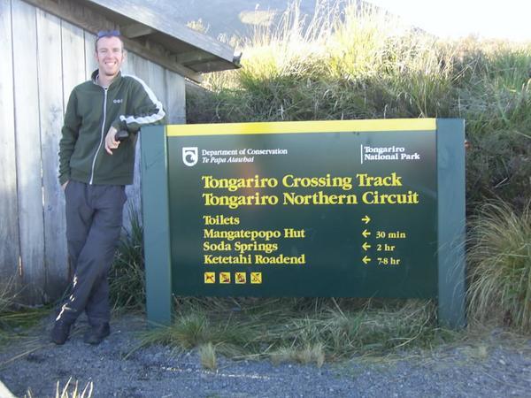 At the start of the Tongariro Crossing