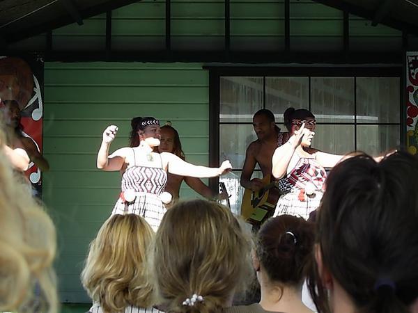 maori dancing - the "cultural performance" at the Maori villaga