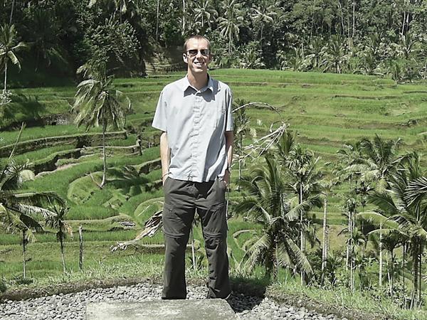 rice terraces and me in my safari gear