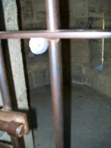 a jail cell in the tower