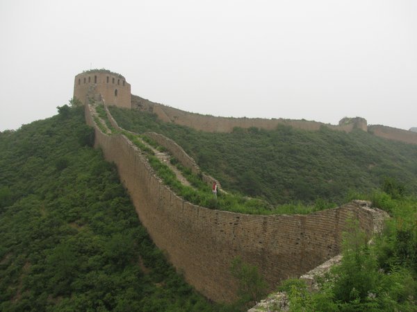The unmaintained stretch of Great Wall we trekked on