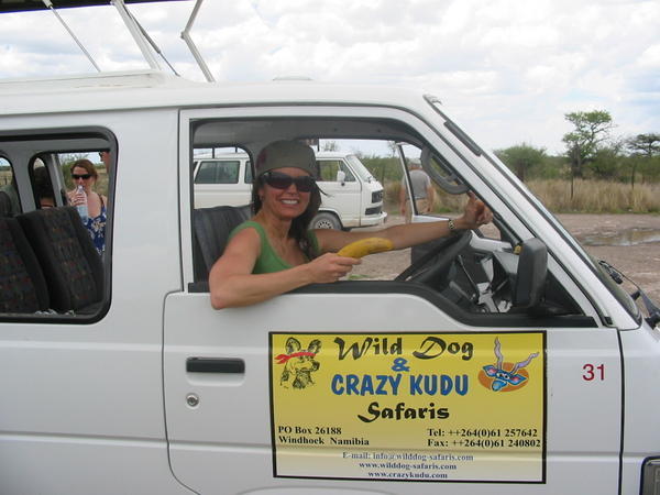 Me in our small safari truck