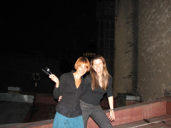 With Sasha on the roof