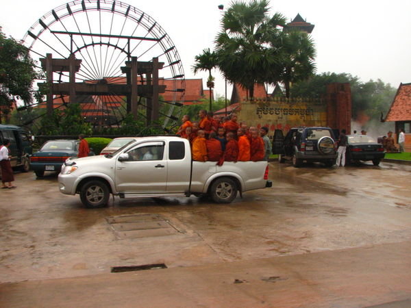Bunch of Monks in truck