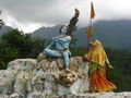 Hindu Gods by the river bank