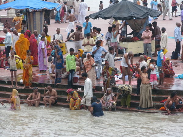 Bathing on the Ganges