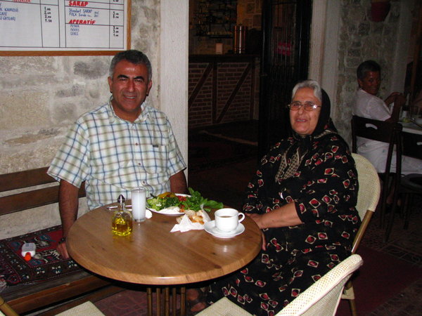 Oscar & his Mom at the Oscar Otel & Cafe