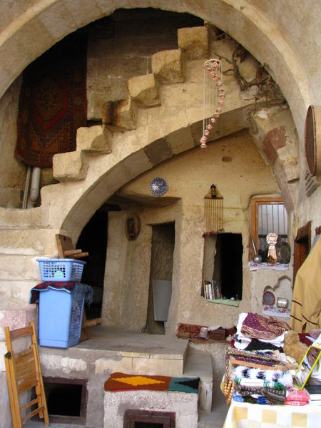 Inside a cave home