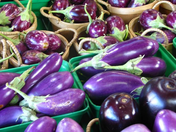 Eggplant at market