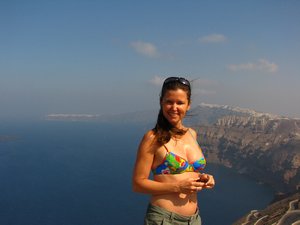 With view of the caldera, Santorini