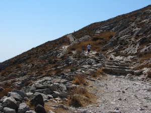 Yannick in Ancient Thira, Santorini