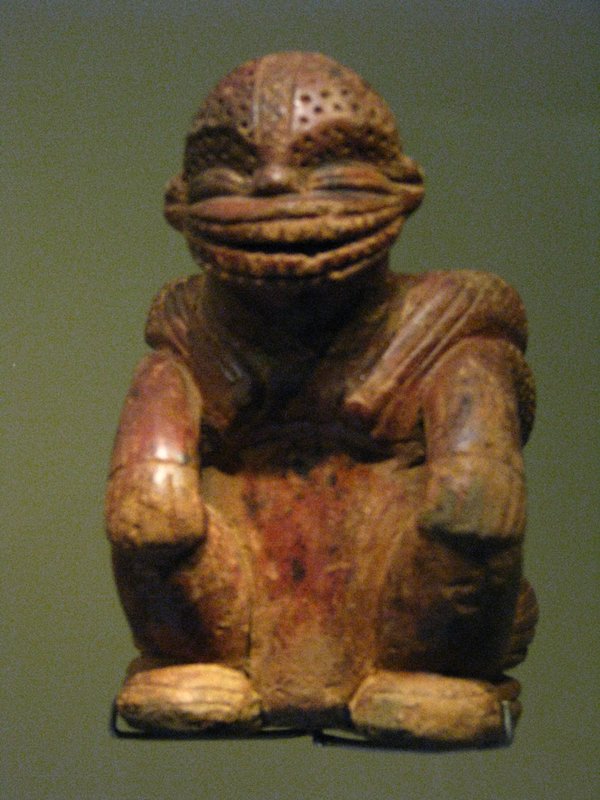 Mythical ancestor combining human and toad