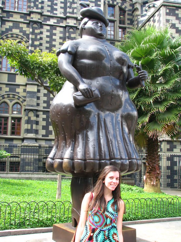 Amanda with Botero Sculpture 2