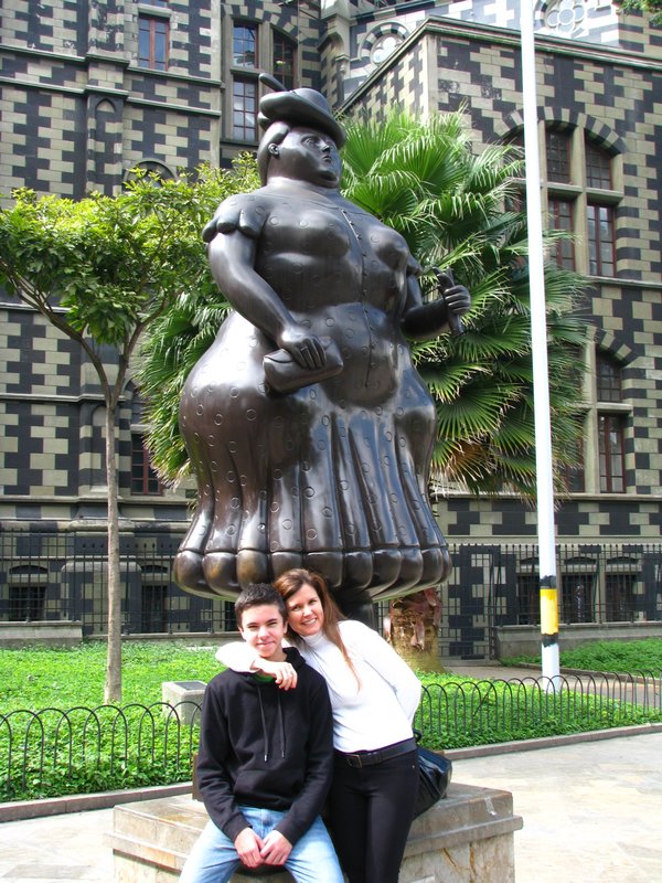 With Yannick & Botero Sculpture