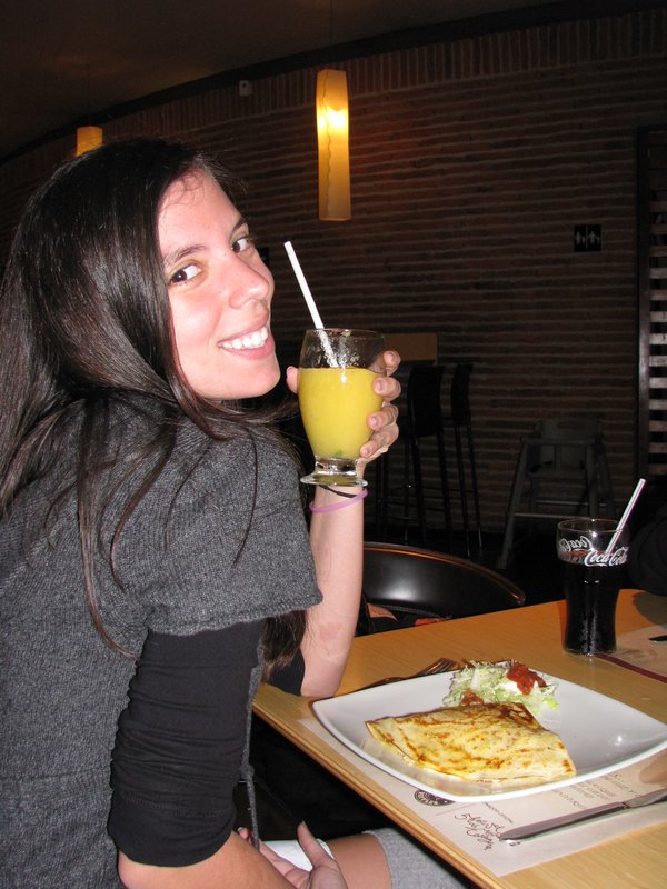 Amanda at Crepe Waffle in Bogota