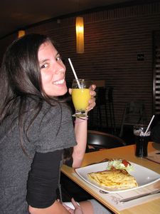 Amanda at Crepe Waffle in Bogota