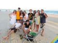 With family at Praia do Frances
