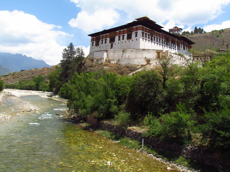 Paro Dzong by the river