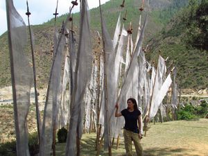 With white prayer flags