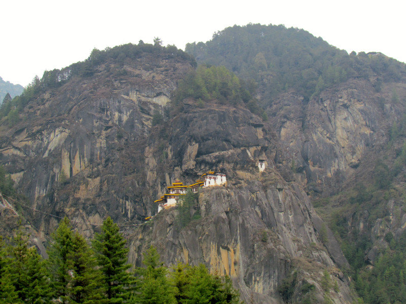 Tiger Nest encrusted on mountain