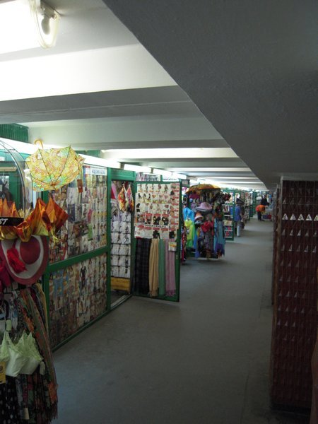 Shops in the underpass