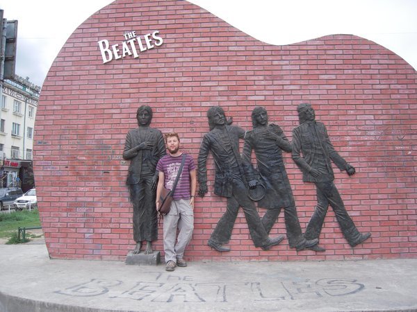 Beatles tribute monument in UB