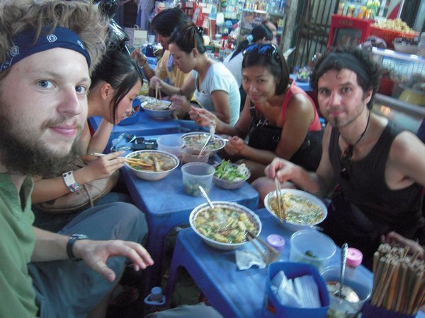 Eating Pho in Hanoi