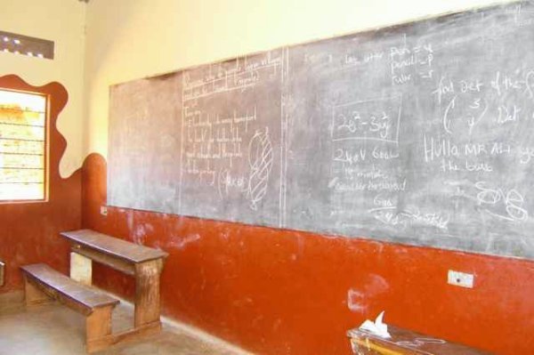 Inside a classroom at Namulesa