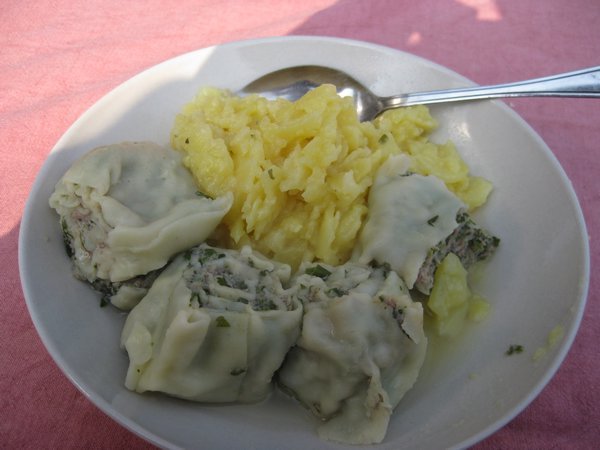 Dumplings & Potato Salad