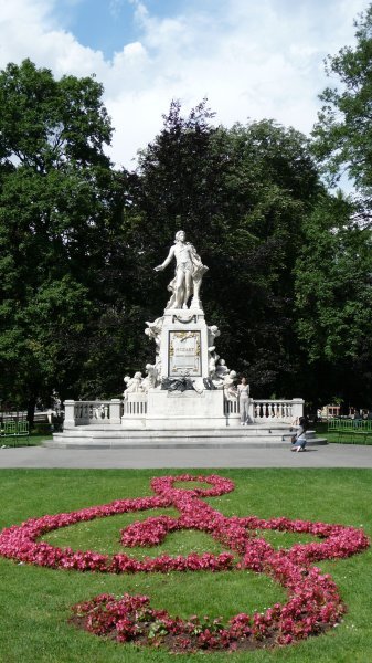Mozart Memorial in Vienna city