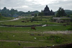 temples in the middle of village life