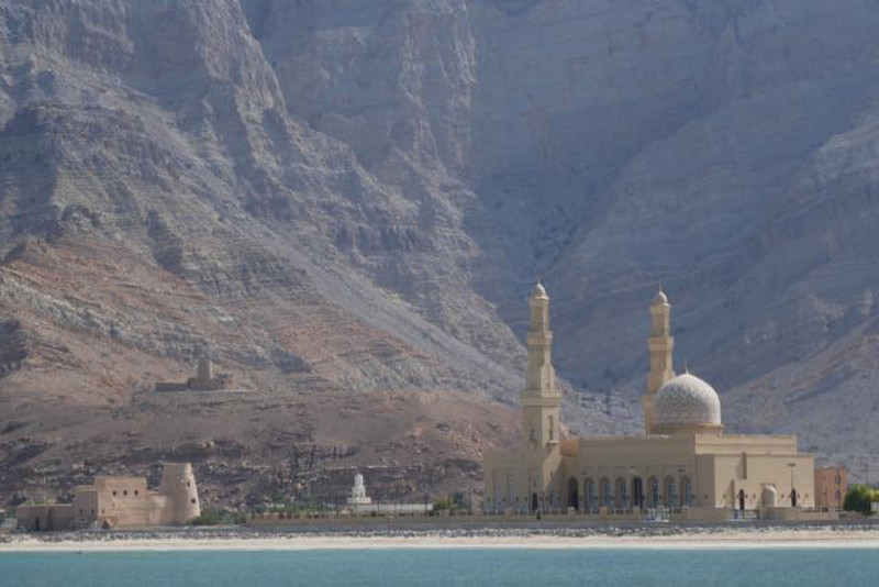 the Bukha Forts and Sultan Qaboos Mosque from Al Mina