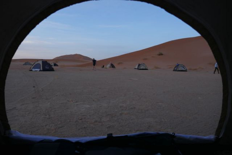 view from my tent, first Empty Quarter campsite