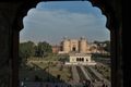 Lahore Fort and Hazuri Bagh from Badshahi Mosque