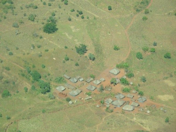 Malawian village from the air