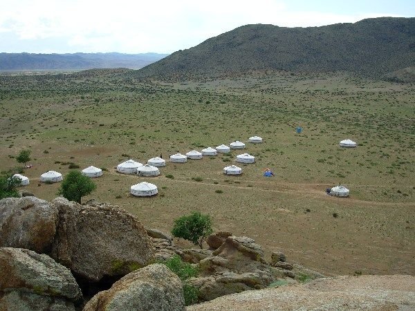 ger camp in the Khogno Khan area